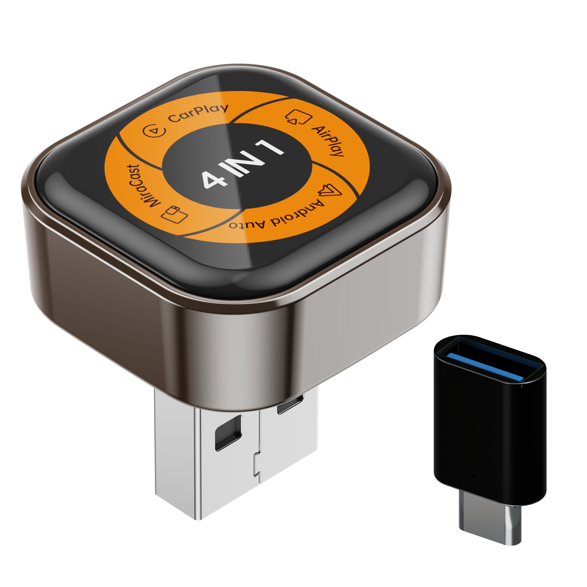 Hyphoon 332M four-in-one adapter with included USB-C converter