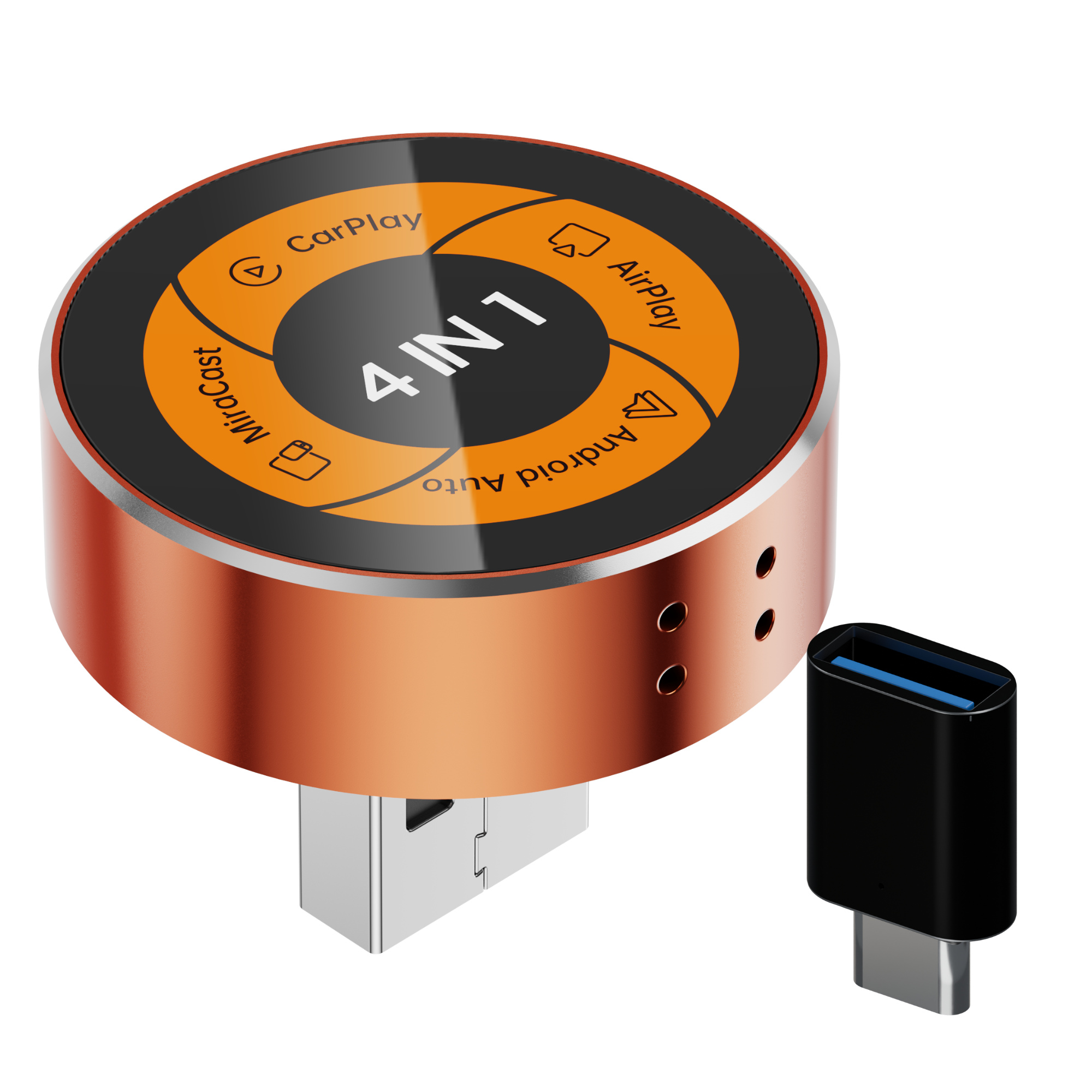 Hyphoon 332R four-in-one adapter with included USB-C converter
